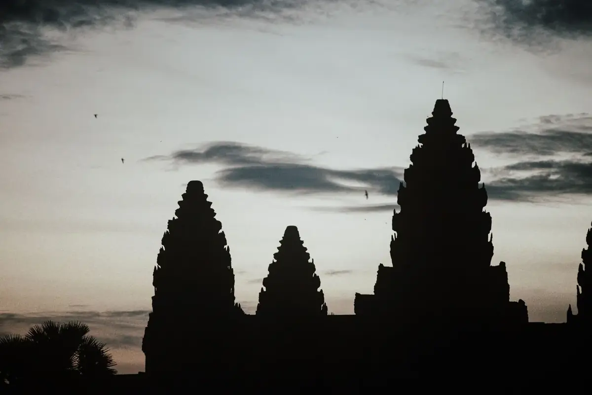 In position at Angkor Wat for first light